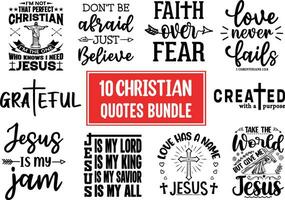 Christian citations svg dessins empaqueter, Christian citations t chemise conceptions, ensemble de Christian citations typographie caractères, religion citations et paroles vecteur artisanat