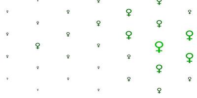 motif vectoriel vert clair et rouge avec des éléments de féminisme.