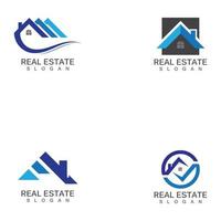 modèle de conception de logo immobilier. vecteur de logo de toiture