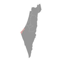 gaza bande carte, palestinien territoires. vecteur