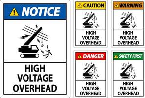 danger signe haute Tension aérien vecteur