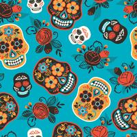 Dia de los muertos. Le jour des morts. Modèle sans couture. vecteur