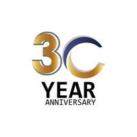 Vecteur de logo anniversaire 30 ans