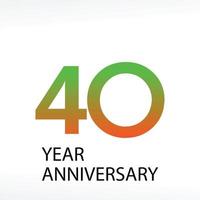 logo anniversaire 40 ans vecteur