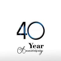 vecteur de logo anniversaire 40 ans