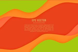 fond abstrait vert et orange combinaison eps vecteur