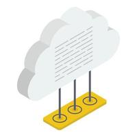 technologie de réseau en nuage vecteur