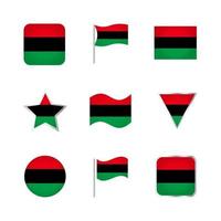 ensemble d'icônes de drapeau afrique vecteur