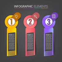 modèle de zone de texte moderne, infographie de bannière vecteur