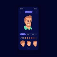 modèle vectoriel d'interface de smartphone emoji maker
