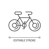 icône linéaire de vélo vecteur