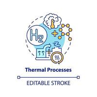 icône de concept de processus thermiques vecteur