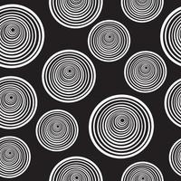 modèle sans couture de spirales noir et blanc vecteur