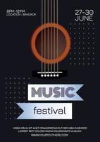 affiche de musique du festival de musique vecteur