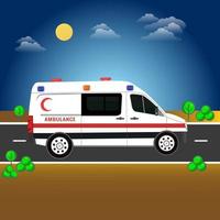illustration vectorielle ambulance vecteur