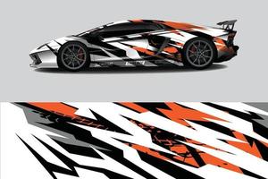 voiture wrap graphique racing abstrait pour wrap et vinyle autocollant vecteur