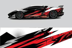 voiture wrap graphique racing abstrait pour wrap et vinyle autocollant vecteur