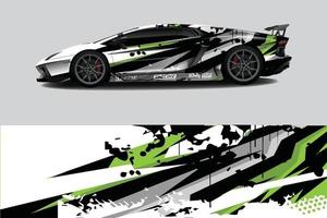 voiture wrap graphique racing abstrait pour wrap et vinyle autocollant vecteur