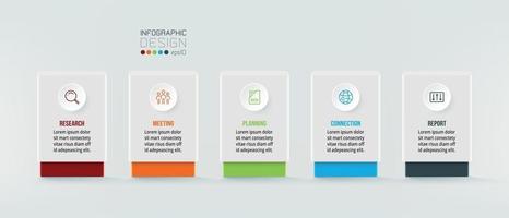 modèle d'infographie de concept d'entreprise avec option. vecteur