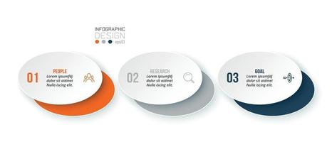modèle d'infographie d'entreprise avec conception d'étape ou d'option. vecteur