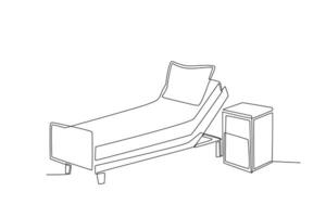 une hôpital intensif pièce vecteur