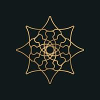 luxe mandala or logo conception décoré avec abstrait géométrique formes vecteur