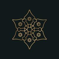 géométrique et floral modèle logo conception établi avec hexagone forme vecteur