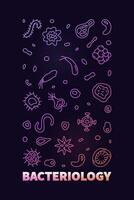 bactériologie vecteur microbiologie science concept linéaire coloré verticale bannière