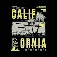 Californie, sur plage thème graphique conception, surfant typographie, t chemise vecteurs, été aventure vecteur