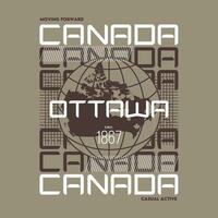 Canada ville, Urbain rue, graphique conception, typographie vecteur illustration, moderne style, pour impression t chemise