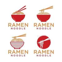 modèle vectoriel de logo de nouilles ramen