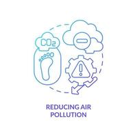 icône de concept de réduction de la pollution de l'air vecteur