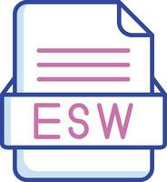 esw fichier format vecteur icône