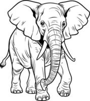 réaliste l'éléphant vecteur illustration