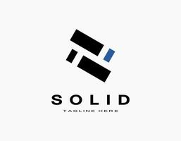 Facile logo avec solide concept. Créatif conception avec quatre barres. adapté pour entreprise, travail en équipe, technologie, ai. vecteur