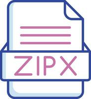 zipx fichier format vecteur icône