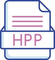 hpp fichier format vecteur icône