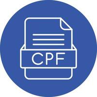 cpf fichier format vecteur icône