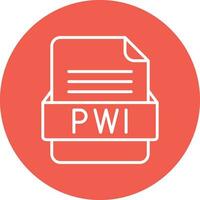 pwi fichier format vecteur icône