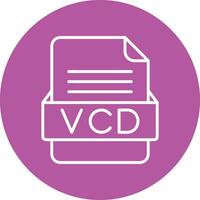 VCD fichier format vecteur icône