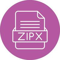 zipx fichier format vecteur icône