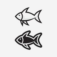 modèle de logo de conception d'icône abstraite de poisson, symbole vectoriel créatif du club de pêche ou de la boutique en ligne.