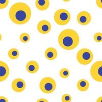 modèle sans couture avec des cercles jaune-bleu vecteur