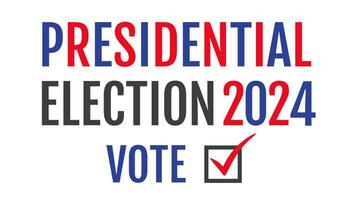 vecteur bannière pour 2024 présidentiel élection dans Etats-Unis. vecteur affiche avec typographie pour élection de président.