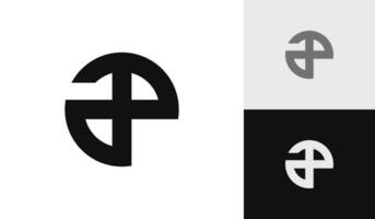 cercle lettre ap initiale monogramme logo conception vecteur