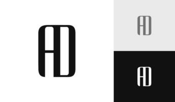 lettre un d initiale monogramme logo conception vecteur