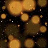 bokeh doré étoiles dorées et argentées scintillantes brillantes vecteur