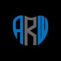 arw lettre logo Créatif conception. arw unique conception. vecteur