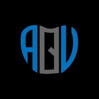 aqv lettre logo Créatif conception. aqv unique conception. vecteur