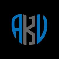 akv lettre logo Créatif conception. akv unique conception. vecteur